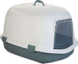 S Queen - Kattenbak - Wit/Lichtblauw - 55x71x46,5 cm