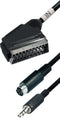 S-VHS en 3,5mm Jack (m) naar Scart (m) kabel / zwart - 15 meter