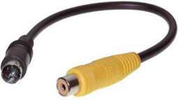 S-VHS (m) - Composiet RCA (v) adapter / zwart - 0,20 meter
