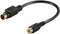 S-VHS (m) - Composiet RCA (v) adapter / zwart - 0,20 meter