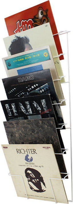 Lp vinyl platen opbergrek - wandrek voor 50 lp vinyl platen - wit
