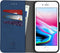 iMoshion Hoesje Geschikt voor iPhone SE (2022) / SE (2020) / 8 / 7 Hoesje Met Pasjeshouder - iMoshion Uitneembare 2-in-1 Luxe Bookcase - Donkerblauw