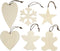 Ornamenten voor Kerst, afm 9-11 cm, dikte 4 mm, triplex, 6stuks