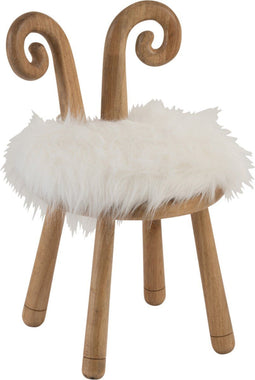 J-Line stoel Oor Schaap - hout - naturel