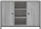 vidaXL - Dressoir - 100x35x70 - cm - bewerkt - hout - grijs - sonoma