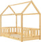 Juskys Marli - Kinderbed - Valbeveiliging Lattenbodem - Houtkleur 80x160 cm