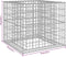 vidaXL - Schanskorf - 70x70x65 - cm - gegalvaniseerd - ijzer - zilverkleurig