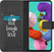 iMoshion Hoesje Geschikt voor Samsung Galaxy A51 Hoesje Met Pasjeshouder - iMoshion Design Softcase Bookcase - Wit / Zwart / Live Laugh Love