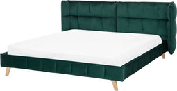 SENLIS - Tweepersoonsbed - Groen - 160 x 200 cm - Fluweel