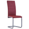 vidaXL - Eetkamerstoelen - 4 - st - kunstleer - rood