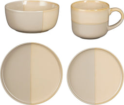 Mica Decorations Ozzu Serviesset 4 Persoons - Steengoed - Grijs