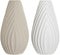 Vaas Home ESPRIT Wit Beige Keramiek Traditionele stijl 24 x 24 x 41 cm (2 Stuks)