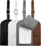 Noryx Kofferlabelset - 4-delige set - Sterk PU-leer - Grijs Wit Zwart Bruin