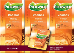 Thee pickwick rooibos honey 25x1.5gr | 3 stuks