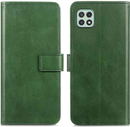 iMoshion Hoesje Geschikt voor Samsung Galaxy A22 (5G) Hoesje Met Pasjeshouder - iMoshion Luxe Bookcase - Groen