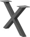 vidaXL - Salontafelpoten - 2 - st - X-vormig - 60x(30-31) - cm - staal - antraciet