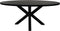 Ovale eettafel - 200x100x76 - Zwart - Mangohout/metaal