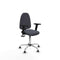 Bureaustoel Piqueras y Crespo Aýna AS bali gris oscuro brazos 2D base cromada topes Donker grijs