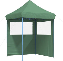 vidaXL - Partytent - inklapbaar - pop-up - met - 2 - zijwanden - groen