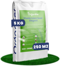 Schaduwgazon Graszaad (5kg, 250m2) - Graszaad Schaduw - Graszaad Snelkiemend - Organifer Elegant - Schaduw Graszaad - NAK Gecertificeerd - Zeer hoge schaduw en droogte tolerantie - Ideaal voor Aanleg & Herstel in Schaduw