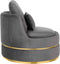 Richmond Interiors Fauteuil Kylie Stone velvet / gold (Quartz Stone 101)