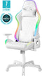 Deltaco GAM-080-W - Gaming chair - RGB-verlichting 332 standen - Kunstleer
