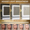Vanitii B.V. Hollywood make-up spiegel - Dimbare 3-modi LED verlichting - USB oplaadpoort - 46cm x 58cm wit