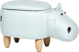 HIPPO - Poef - Blauw - 32 cm - Fluweel