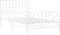 vidaXL - Bedframe - met - hoofd- - en - voeteneinde metaal - wit - 100x200 - cm