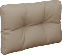 vidaXL - Palletkussen - 60x40x12 - cm - stof - taupe