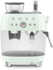 Smeg EGF03PGEU - Espressomachine met bonenmaler - 19 bar druk - Watergroen