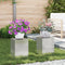 vidaXL - Buitenplantenstands - Pilaren - 2 - stuks - 24x24x35 - cm - RVS