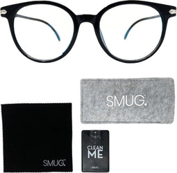 SMUG Blauw Licht Bril - Beeldschermbril met Blauw Licht Filter - Blue Light Blocking Glasses - Zonder Sterkte - Zwart
