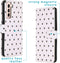 iMoshion Hoesje Geschikt voor Samsung Galaxy S21 Hoesje Met Pasjeshouder - iMoshion Design Softcase Bookcase - Wit / Zwart / Hearts Allover White
