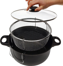 Excellent Houseware Frituurpan met glazen deksel Ø26cm