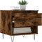 vidaXL - Salontafel - 50x46x50 - cm - bewerkt - hout - gerookt - eikenkleurig