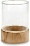 Kaarshouder Bruin Transparant Hout Kristal 14,5 x 19,3 x 14,5 cm (8 Stuks)