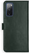Selencia Galaxy S20 FE - Echt Lederen Bookcase - 3 Pashouders - Groen