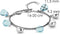 TI SENTO Armband 2884WB - Bedelarmband - Gerhodineerd zilver met lichtblauw kristal