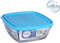 Hermetische Lunchtrommel Duralex Freshbox Blauw Vierkant (17 x 17 x 7 cm) (1,15 L)