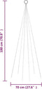 vidaXL - Vlaggenmast - kerstboom - 108 - LED's - meerkleurig - 180 - cm