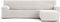 Hoes voor chaise longue met korte armleuning rechts Eysa JAZ Wit 120 x 120 x 360 cm