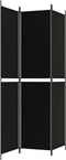 vidaXL - Kamerscherm - met - 3 - panelen - 150x220 - cm - stof - zwart
