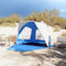 vidaXL - Strandtent - 2-persoons - waterdicht - snelontgrendeling - azuurblauw