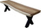 HSM Collection - Boomstamblad voor eetbank - 120x40 cm - munggur