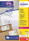 Avery L7160, Adresetiketten, Laser, Ultragrip, wit, 250 vellen, 21 per vel, 63,5 x 38,1 mm