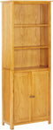 vidaXL - Boekenkast - met - 2 - deuren - 70x30x180 - cm - massief - eikenhout