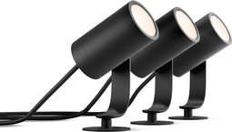 Philips Hue Lily - Tuinspot - 3-spots - Wit en gekleurd licht - Zwart (3 stuks)