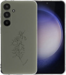 iMoshion Hoesje Geschikt voor Samsung Galaxy S24 Plus Hoesje Siliconen - iMoshion Design hoesje - Meerkleurig / Floral Green