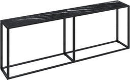vidaXL - Wandtafel - 220x35x75,5 - cm - gehard - glas - zwartmarmerkleurig